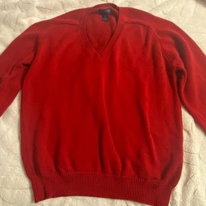 Land’s End Red V-Neck Sweater Men’s large tall
